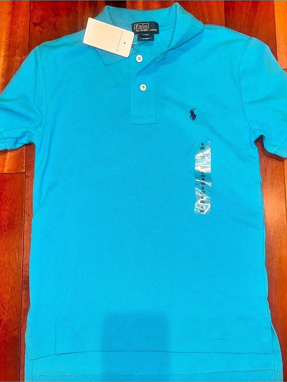 Polo Ralph Lauren The Iconic Mesh Polo Shirt Blue Boys 8 NWT